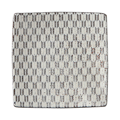 古代粉引き｜正角皿